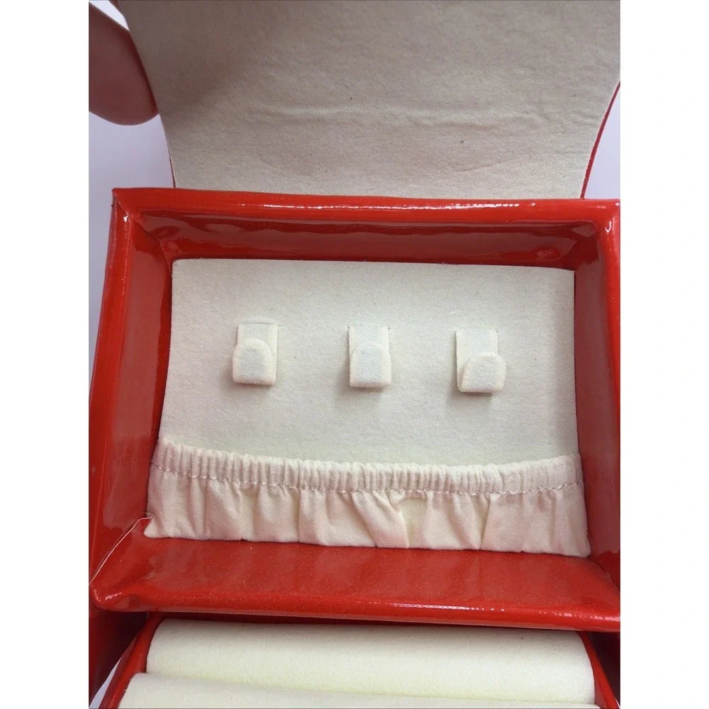 Unused No‎ Tag Faux Red/White Patent Leather Rite Aid Home Purse Jewelry